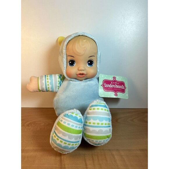 Plush Doll Baby Tender Hearts Collection Puppy Hoodie Soft Body Blue 12” NWT - Picture 1 of 9
